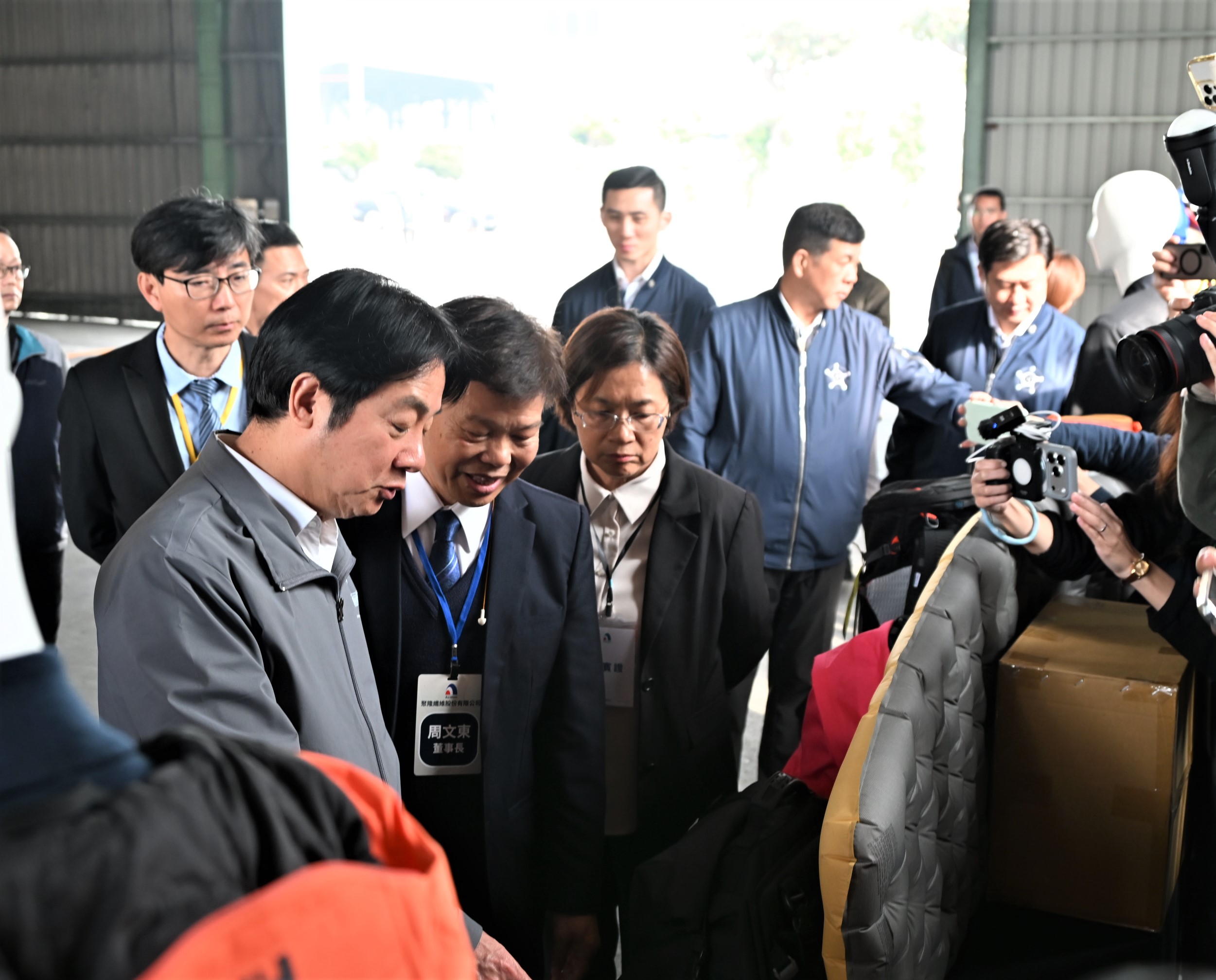 圖賴總統蒞臨彰化關心紡織產業 縣府籲中央加強支持傳統產業轉型