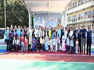 全國首創 停車場與蓄洪池共構工程 鹿港鎮洛津國小操場設置地下停車場兼蓄洪池盛大啟用 