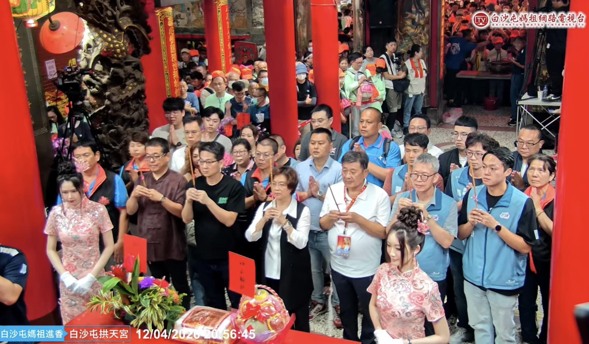 圖白沙屯媽祖抵彰化 信眾隨行盛況空前