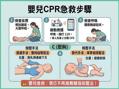 彰化119線上DA-CPR成功指導！消防與家屬攜手搶命 3月大男嬰OHCA成功恢復心跳