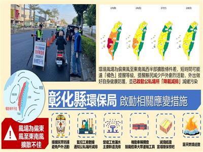 因應空品不良，環保局已啟動應變並請縣民做好自身健康防護